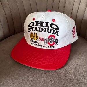 Vintage 1995 Snapback Hat Ohio State Notre Dame Game Day Collector’s Edition